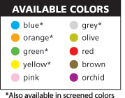BONUS LINE BINGO&reg; -  Available colors