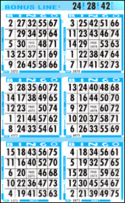 Bonus Line Bingo Paper
