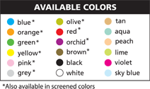 Giant Number Bingo Paper Colors