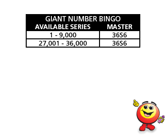 GIANT NUMBER BINGO - Available series