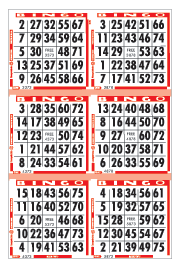 Mark 75 Bingo Paper