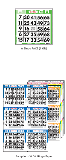 BINGO PAPER SAMPLES