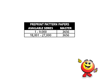 PREPRINT&trade; BINGO - Available colors & patterns