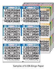 6 On Bingo Paper Face